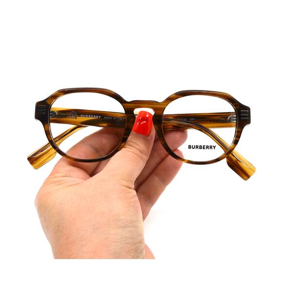 NEW BURBERRY BE2386 4096 BROWN STRIPED AUTHENTIC UNISEX EYEGLASSES FRAME - Picture 12 of 14